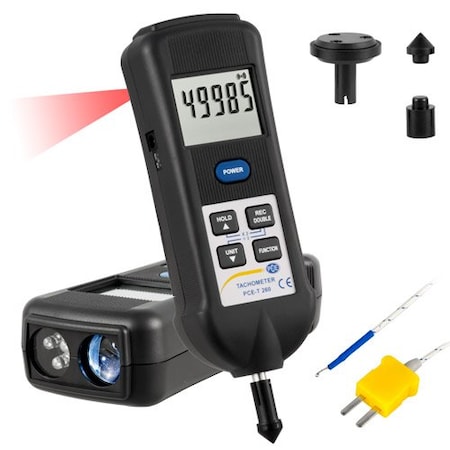 Pce Instruments Handheld Tachometer, 5 to 99,999 rpm PCE-T 260
